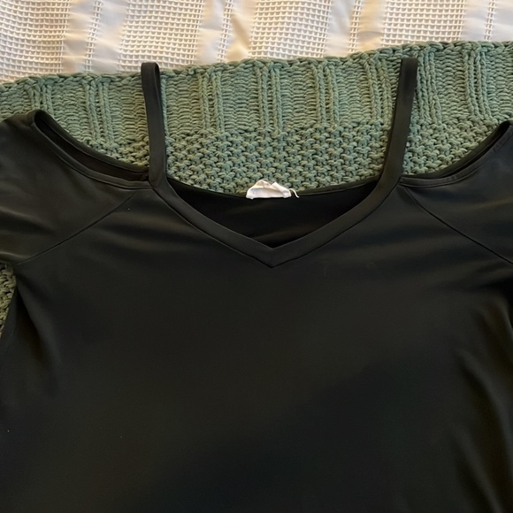 Black Cut Out Shoulder Blouse - Picture 8 of 13